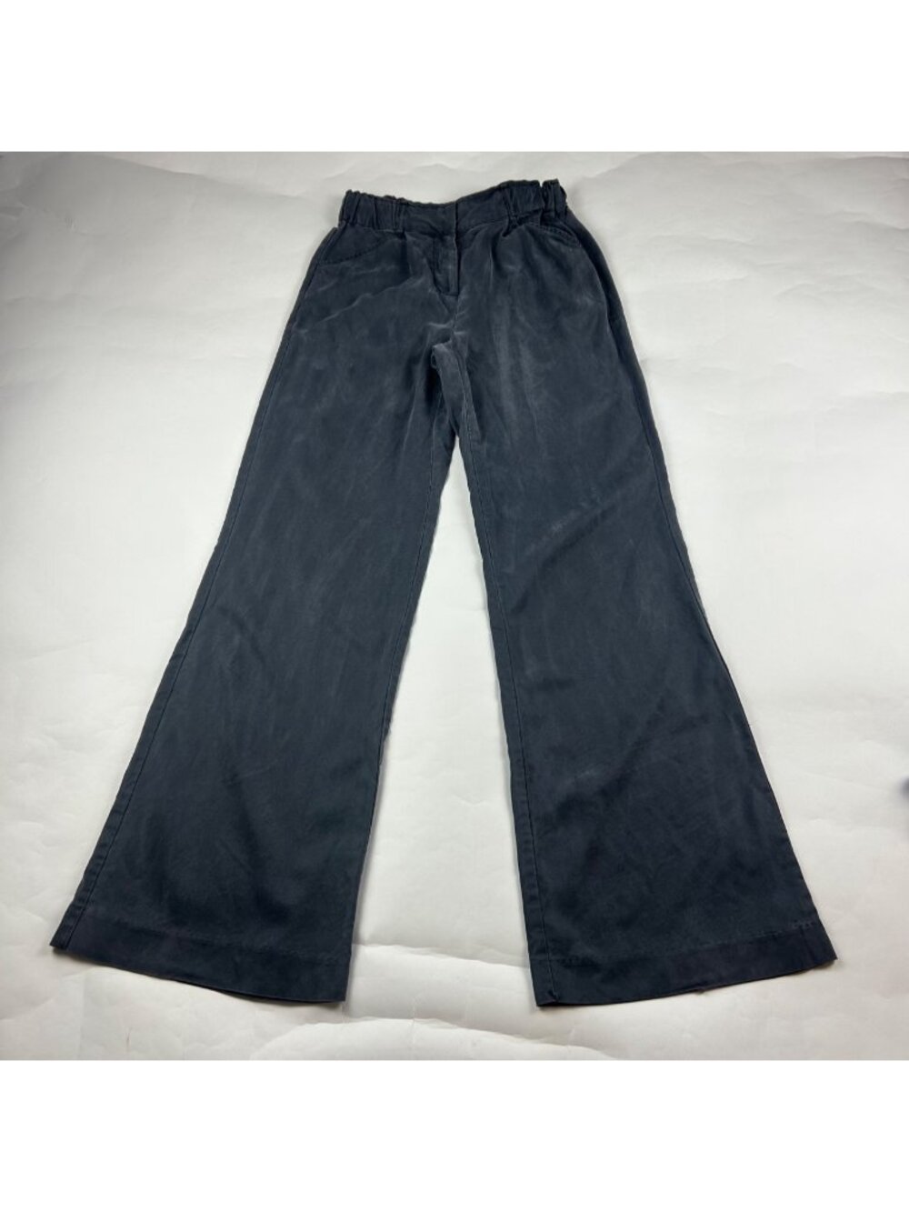 LONG Marine Layer Dark Slate Gray Tencel Wide Leg Summer Pant XS
